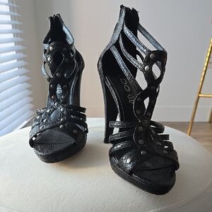 Aldo Black Strappy Heels